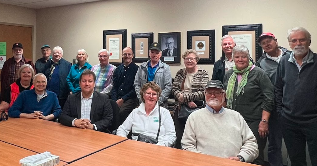 Group of geography grads at their 50th reunion