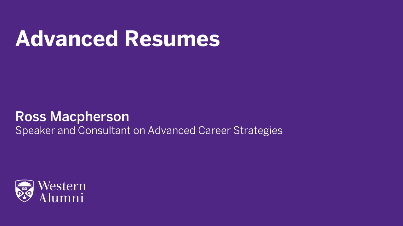 Advanced Resumes