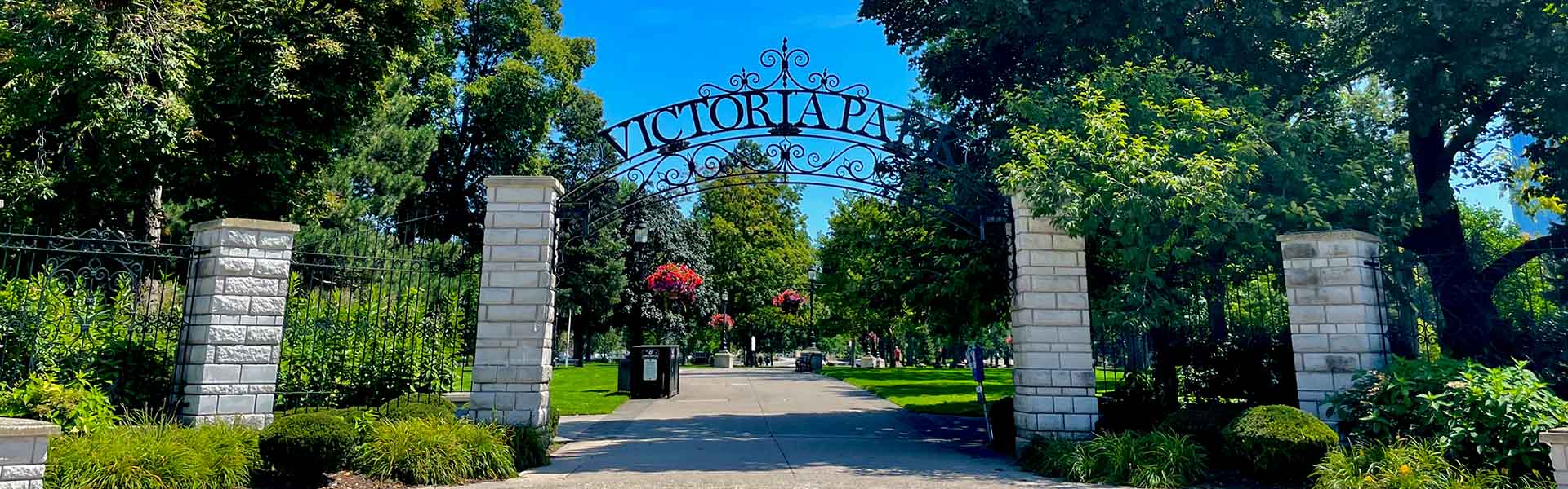 Sign for Victoria Park