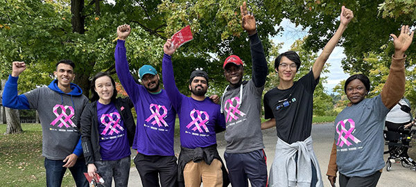 Natalie and her group celebrate at their event