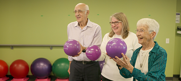 Research participants taking part in a community gathering as part of the SuperAging Research Initiative. 