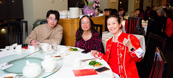 A group of people at a table