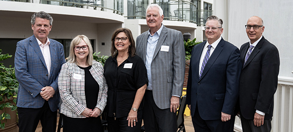 John MacFarlane, president and CEO of LHSF; Pamela Taylor, associate vice president, development at LHSF; Marlene and Brian Verspeeten, philanthropists; Dr. Michael Ott, chair and head of the department of oncology at LHSC, St. Joseph’s and Western; and Rob Bartha, vice-dean, research and innovation at Schulich School of Medicine & Dentistry