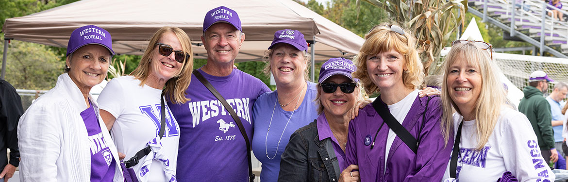 Group of alumni at the Mustang Corral