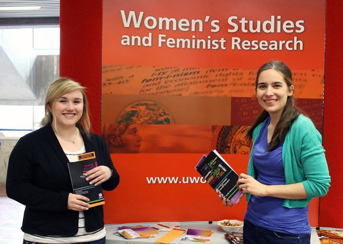 Photo of Kelsey Adams at womens studies booth